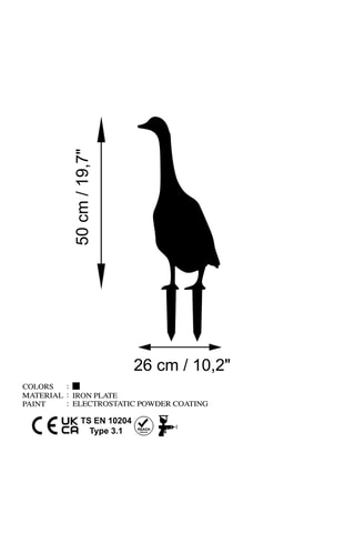 Décoration de jardin - 65 x 26 cm - Noir