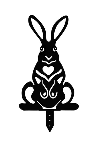 4 silhouettes de jardin - 2 x 35/19 x 37/22 x 35/24 x 37 cm