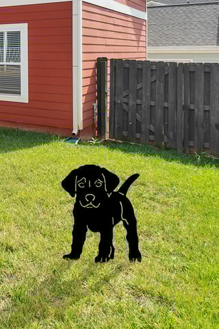 Décoration de jardin - 40 x 33 cm - Noir