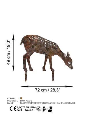 Décoration de jardin - 64 x 72 cm - Marron