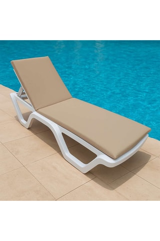 Coussin pour bain de soleil - Beige - 100 x 60 x 80 cm
