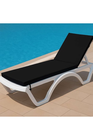 Coussin pour bain de soleil - Noir - 100 x 60 x 80 cm