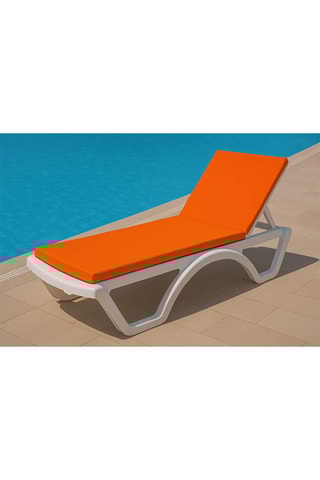 Coussin pour bain de soleil - Orange - 100 x 60 x 80 cm