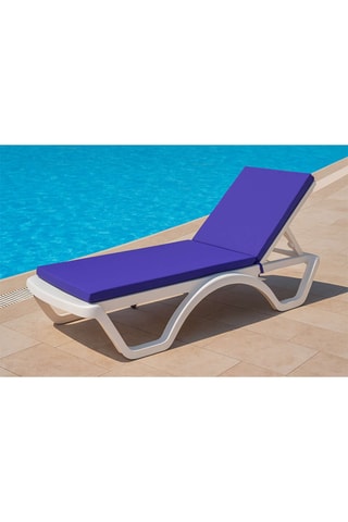 Coussin pour bain de soleil - Violet - 100 x 60 x 80 cm