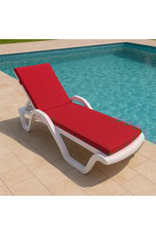 Coussin pour bain de soleil - Rouge - 100 x 60 x 80 cm