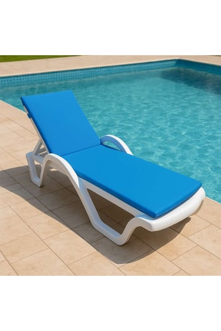 Coussin pour bain de soleil - Turquoise - 100 x 60 x 80 cm