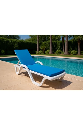 Coussin pour bain de soleil - Turquoise - 100 x 60 x 80 cm