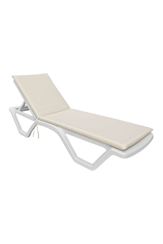 Coussin pour bain de soleil - Blanc - 100 x 60 x 80 cm