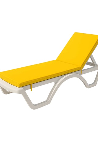Coussin pour bain de soleil - Jaune - 100 x 60 x 80 cm