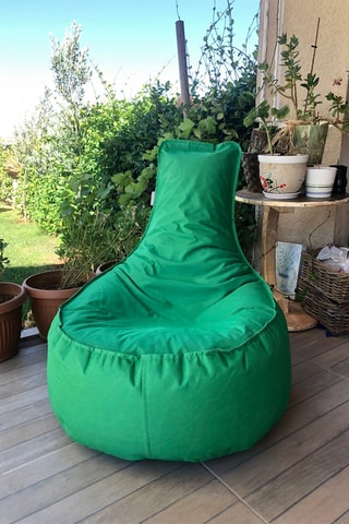 Pouf - Vert - En polyester