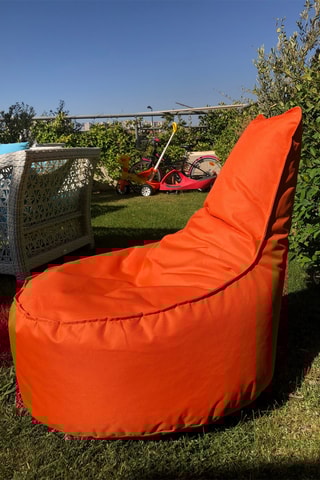 Pouf - Orange - En polyester