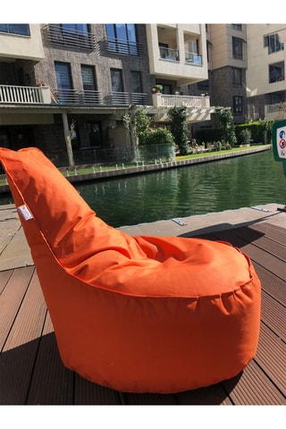 Pouf - Orange - En polyester