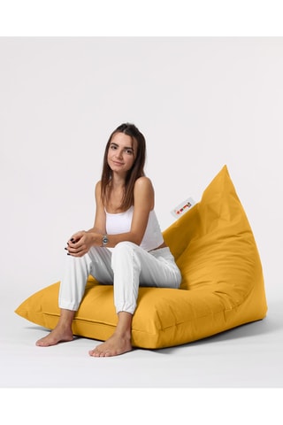 Pouf - Jaune - En polyester