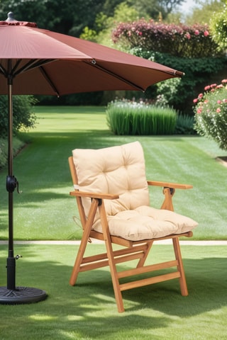 Chaise de jardin en hêtre - 45 x 89 x 47 cm