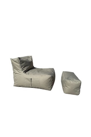2 poufs - Beige - En polyester