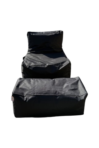 2 poufs - Noir - En polyester