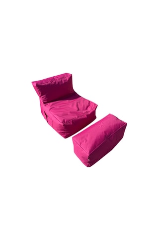 2 poufs - Rose - En polyester