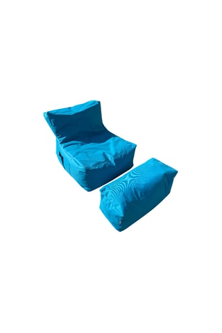 2 poufs - Turquoise - En polyester