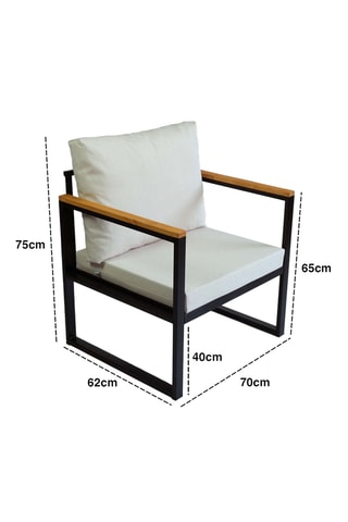 Chaise de jardin en lin et pin