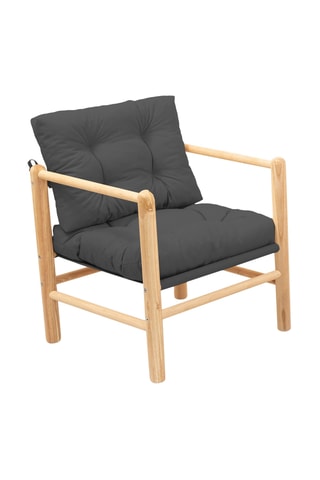 Fauteuil de jardin - Anthracite et naturel