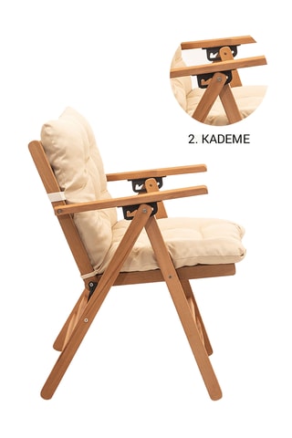 Chaise de jardin en bois de charme - 45 x 89 x 47 cm