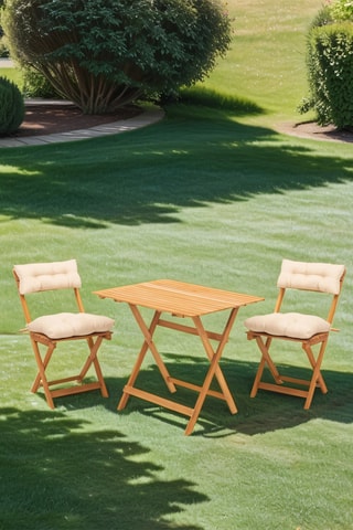 Ensemble de jardin en hêtre - 2 places