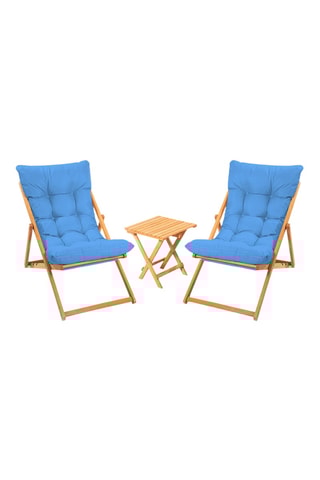 Salon de jardin en hêtre - 2 places