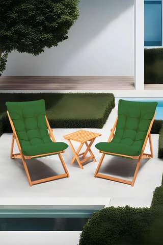 Salon de jardin en hêtre - 2 places