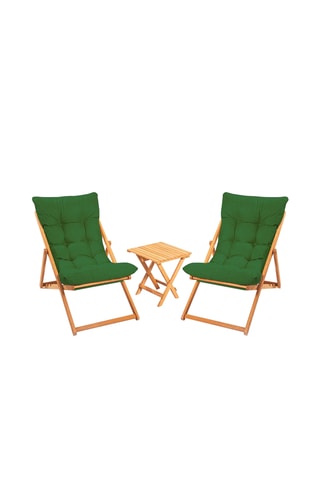 Salon de jardin en hêtre - 2 places