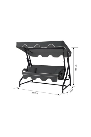 Balancelle de jardin avec toit - 200 x 170 x 110 cm