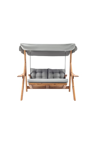 Balancelle de jardin avec auvent en pin - 2 places - 160 x 195 x 120 cm