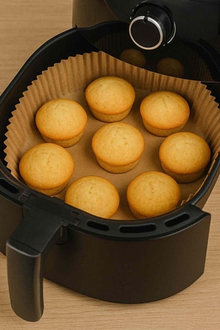 50 folhas de papel de forno para Airfryer - 20 x 4,5 cm