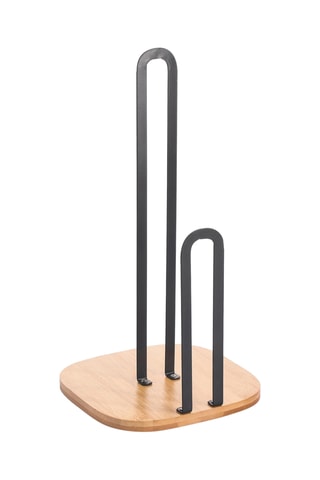 Dispensador de papel de cozinha em bambu - 31 x 16 x 16 cm