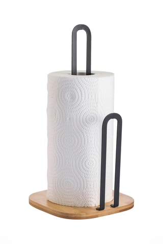 Dispensador de papel de cozinha em bambu - 31 x 16 x 16 cm