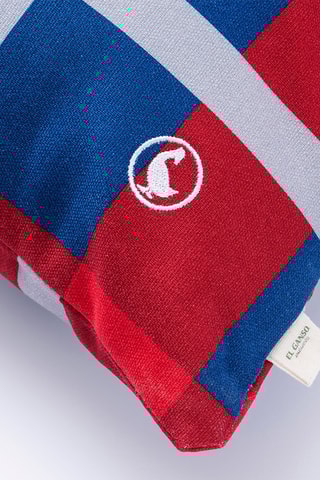 Almofada - Azul e vermelho - 40 x 40 cm