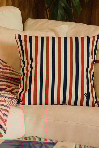 Almofada - Azul e vermelho - 40 x 40 cm
