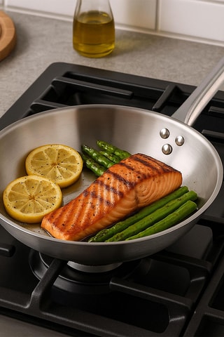 Frigideira em aço inoxidável - 22 cm