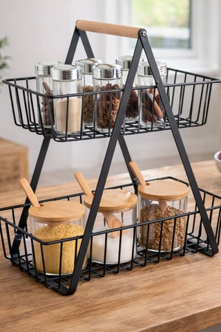 Prateleira de arrumação - Preto - 35,2 x 37 x 17,4 cm