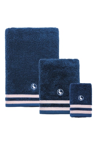 Conjunto de 3 toalhas - Azul - 30 x 50 / 50 x 90 / 70 x 140 cm