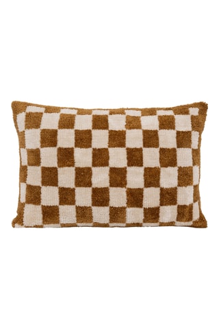 Almofada - Castanho e branco - 58 x 38 cm