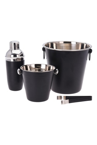 Kit de barman em aço inoxidável - 4 peças