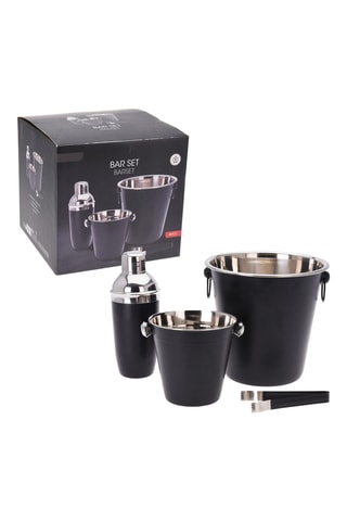 Kit de barman em aço inoxidável - 4 peças