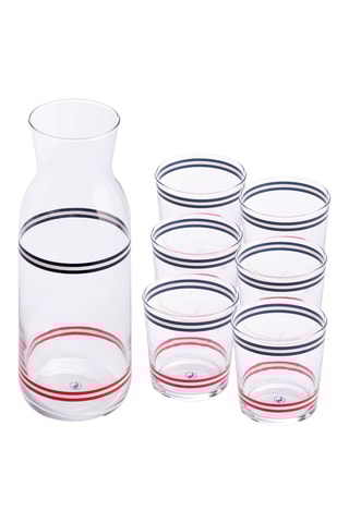 6 copos de água e garrafa