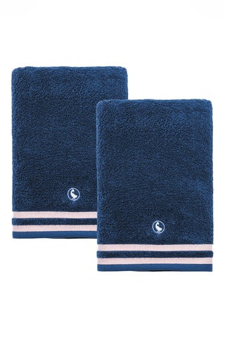 2 toalhas de banho - Azul - 70 x 140 cm