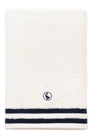 2 toalhas de banho - Azul e branco - 70 x 140 cm