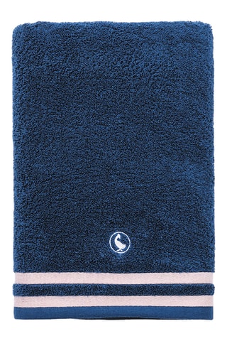 2 toalhas de banho - Azul e branco - 70 x 140 cm