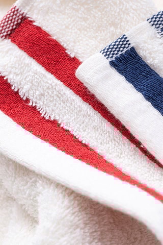 2 toalhas de banho - Azul e branco - 70 x 140 cm