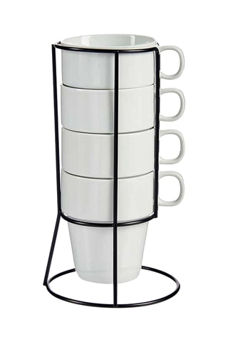 4 canecas em porcelana - 35 cl