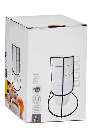 4 canecas em porcelana - 35 cl