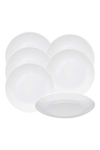 6 pratos rasos descartáveis - 25 cm